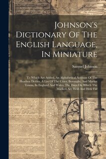 Front cover_Johnson's Dictionary Of The English Language, In Miniature
