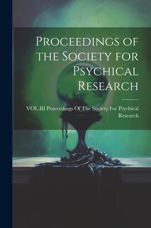 Front cover_Proceedings of the Society for Psychical Research