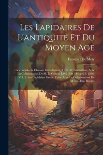 Front cover_Les Lapidaires De L'antiquité Et Du Moyen Age