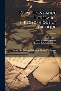 Couverture_Correspondance Littéraire, Philosophique Et Critique