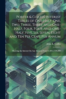 Front cover_Porter & Coates' Interest Tables of One-Half, One, Two, Three, Three-And-One-Half, Four, Four-And-One-Half, Five, Six, Seven, Eight and Ten Per Cent. Per Annum