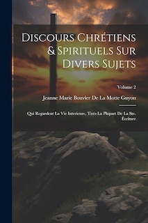 Front cover_Discours Chrétiens & Spirituels Sur Divers Sujets