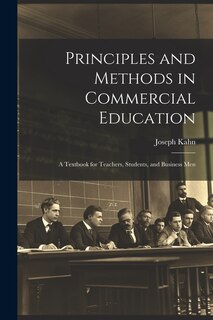 Couverture_Principles and Methods in Commercial Education