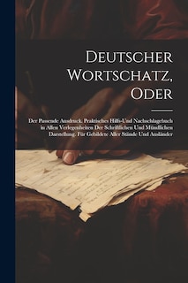 Front cover_Deutscher Wortschatz, Oder