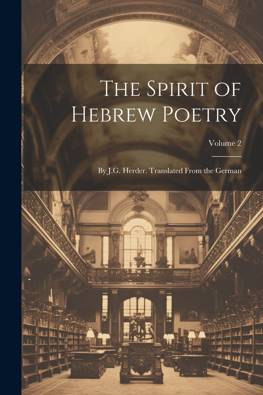 Front cover_The Spirit of Hebrew Poetry