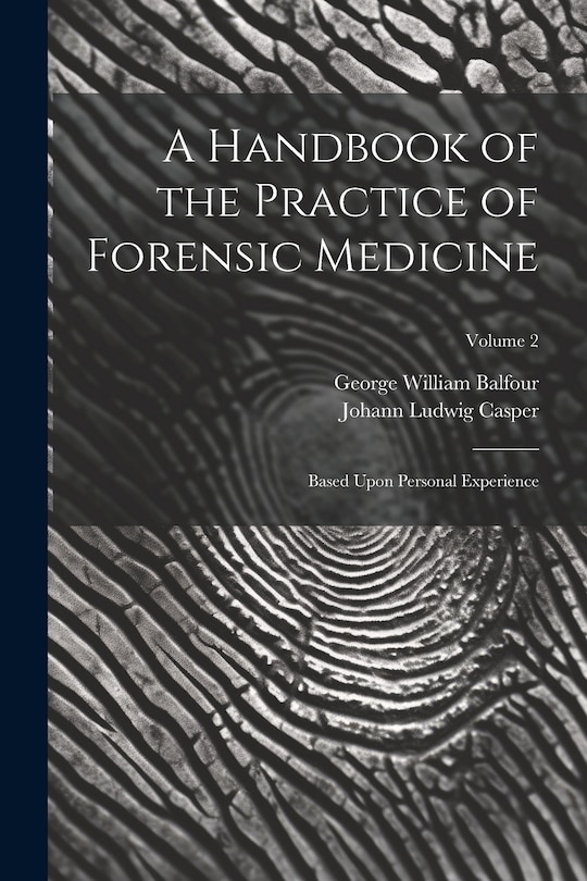 Couverture_A Handbook of the Practice of Forensic Medicine