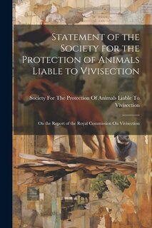 Couverture_Statement of the Society for the Protection of Animals Liable to Vivisection