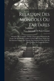 Front cover_Relation Des Mongols Ou Tartares