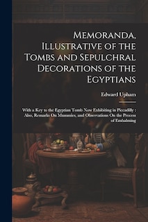 Front cover_Memoranda, Illustrative of the Tombs and Sepulchral Decorations of the Egyptians