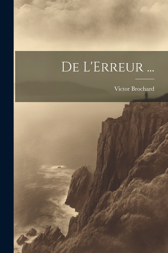 Front cover_De L'Erreur ...