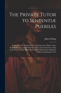 Couverture_The Private Tutor to Sententiæ Pueriles