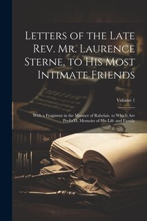 Front cover_Letters of the Late Rev. Mr. Laurence Sterne, to His Most Intimate Friends