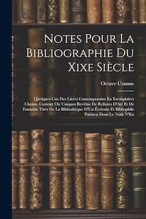 Couverture_Notes Pour La Bibliographie Du Xixe Siècle