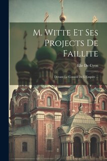 Couverture_M. Witte Et Ses Projects De Faillite