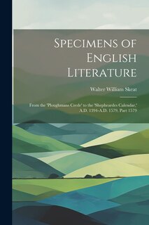 Front cover_Specimens of English Literature