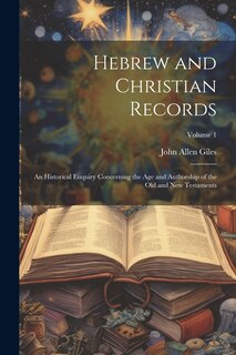 Front cover_Hebrew and Christian Records