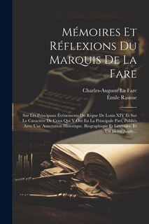 Couverture_Mémoires Et Réflexions Du Marquis De La Fare