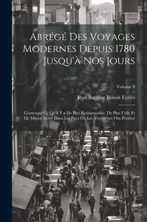 Front cover_Abrégé Des Voyages Modernes Depuis 1780 Jusqu'à Nos Jours