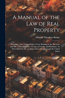Front cover_A Manual of the Law of Real Property