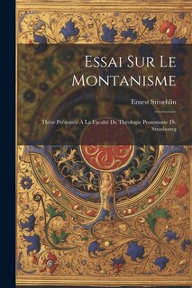 Couverture_Essai Sur Le Montanisme