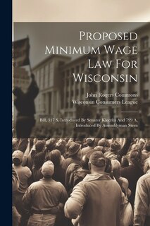 Couverture_Proposed Minimum Wage Law For Wisconsin