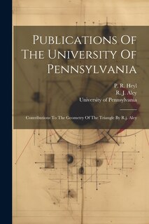 Couverture_Publications Of The University Of Pennsylvania