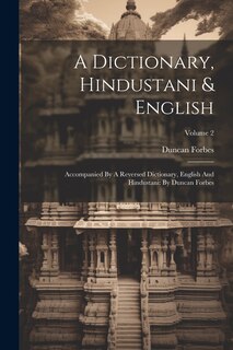 Front cover_A Dictionary, Hindustani & English