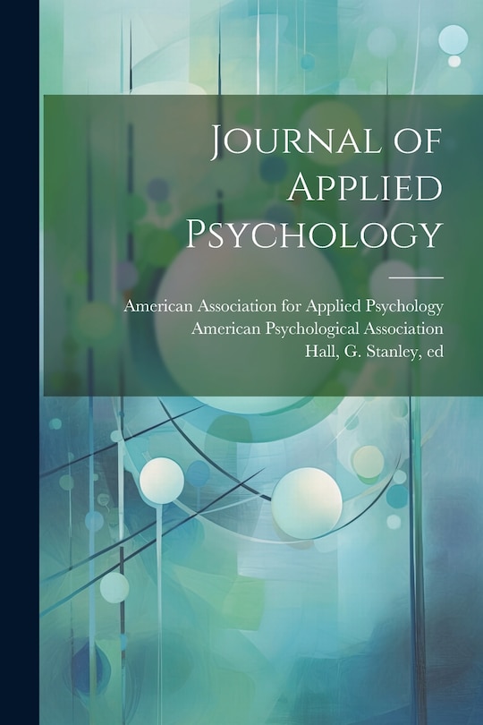 Couverture_Journal of Applied Psychology