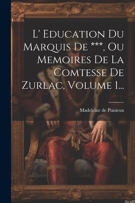 Front cover_L' Education Du Marquis De ***, Ou Memoires De La Comtesse De Zurlac, Volume 1...