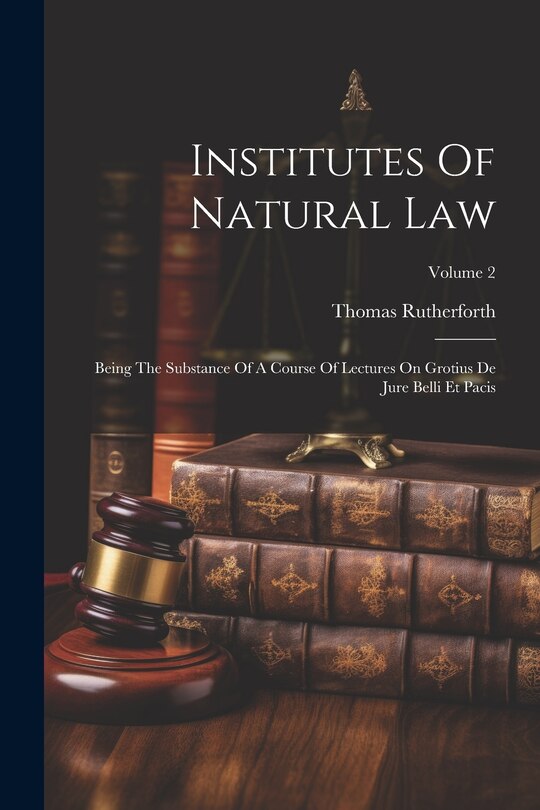Front cover_Institutes Of Natural Law