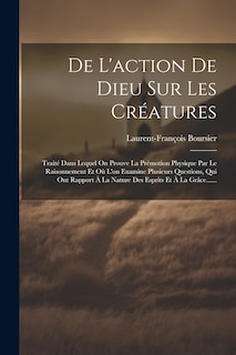 Couverture_De L'action De Dieu Sur Les Créatures