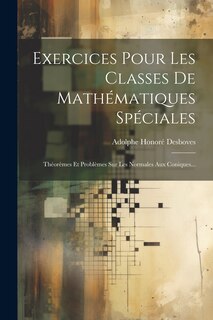 Couverture_Exercices Pour Les Classes De Mathématiques Spéciales