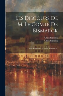 Couverture_Les Discours De M. Le Comte De Bismarck