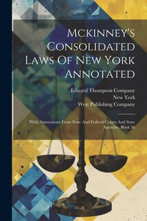 Couverture_Mckinney's Consolidated Laws Of New York Annotated