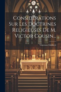 Front cover_Consid&eacute;rations Sur Les Doctrines Religieuses De M. Victor Cousin...
