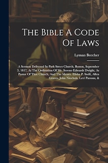 Front cover_The Bible A Code Of Laws