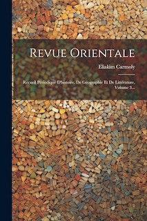 Front cover_Revue Orientale