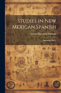 Front cover_Studies In New Mexican Spanish