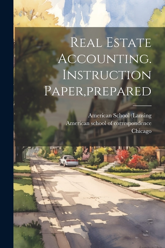 Couverture_Real Estate Accounting. Instruction Paper, prepared