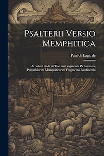 Front cover_Psalterii Versio Memphitica