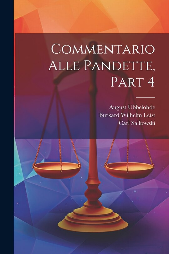 Front cover_Commentario Alle Pandette, Part 4