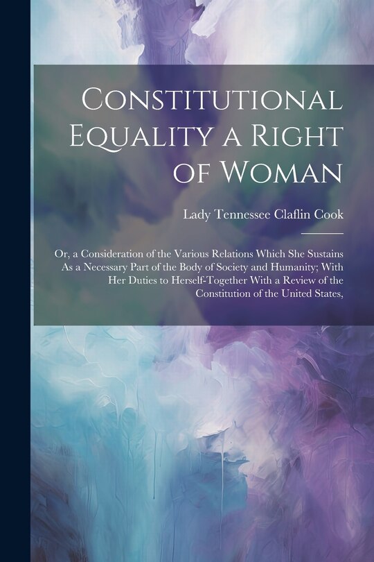 Front cover_Constitutional Equality a Right of Woman