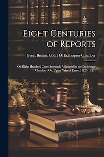 Couverture_Eight Centuries of Reports