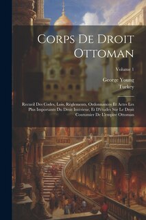 Couverture_Corps De Droit Ottoman