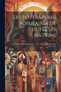 Front cover_Les Littératures Populaires De Toutes Les Nations