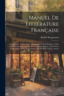 Front cover_Manuel De Littérature Française