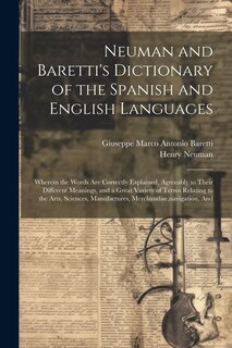 Front cover_Neuman and Baretti's Dictionary of the Spanish and English Languages