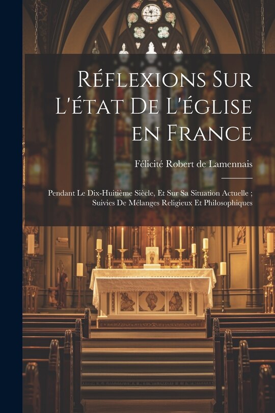 Front cover_Réflexions sur l'état de l'église en France