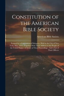 Couverture_Constitution of the American Bible Society