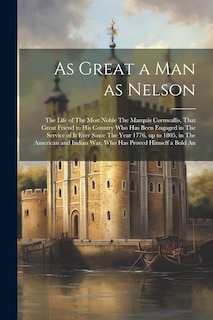 Couverture_As Great a man as Nelson